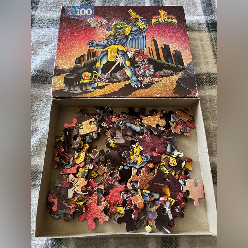 1993 Milton Bradley Mighty Morphin Power Rangers King Sphinx 100 Piece Jigsaw